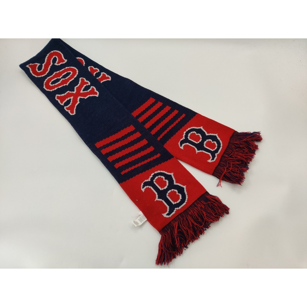 Boston‎ Red Sox MLB Knit Scarf Navy Blue Red Forever Collectibles STA0614-00001